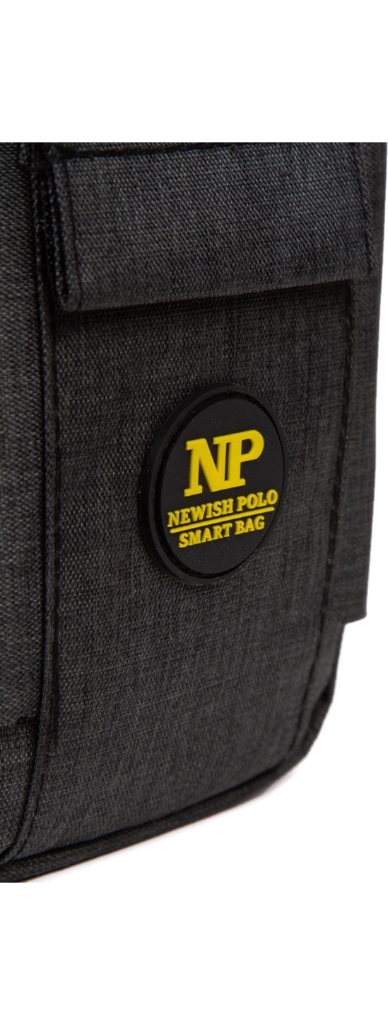Newish Polo Erkek Keten Kumaş Belgrat Telefon Bölmeli Çapraz Göğüs ve Omuz Çantası newpolo186 - Siyah - Mavi görsel 7