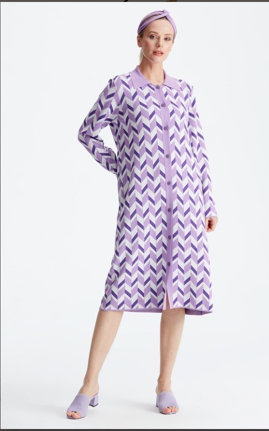 Belirtilmemiş 21193 Polo Yaka Rayon Hırka görsel 2