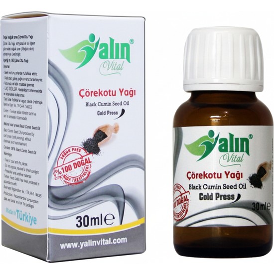 Yalın Vital Çörekotu Yağı 30 ml | %100 Saf ve Doğal Soğuk Sıkım (Damlalık Hediyeli)