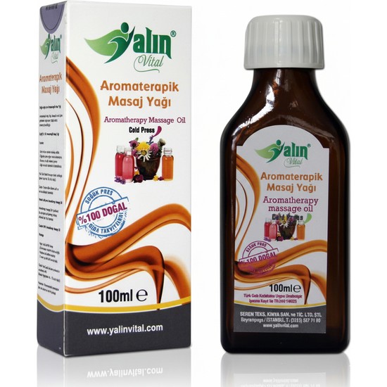 Yalın Vital Aromaterapik Masaj Yağı 100 ml | %100 Saf ve Doğal ( Cam Damlalık Hediyeli )