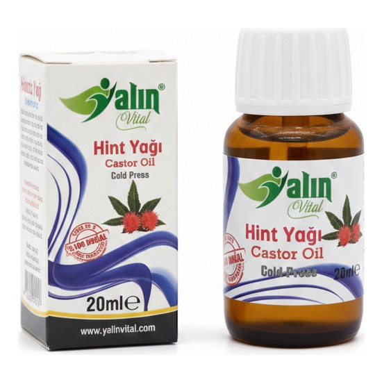 Yalın Vital Hint Yağı 20 ml | %100 Saf ve Doğal Soğuk Sıkım ( Cam Damlalık Hediyeli )