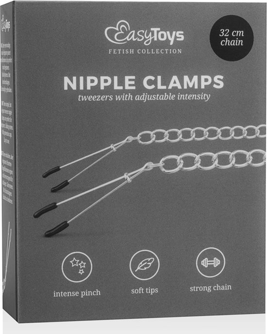 Easytoys Fetish Collection Zincirli Göğüs Ucu Kıskaçları Fetişh görsel 5