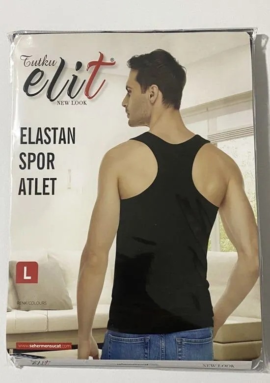 Tutku 6 Siyah Erkek Pamuklu Spor Atlet Rahat Kesim Nefes Alabilir Özellik görsel 8