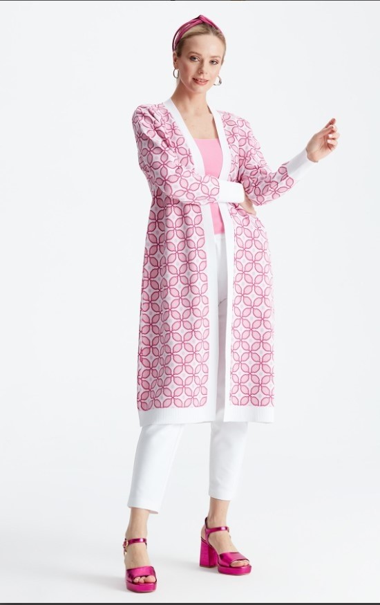 Belirtilmemiş 21190 Desenli Rayon Hırka