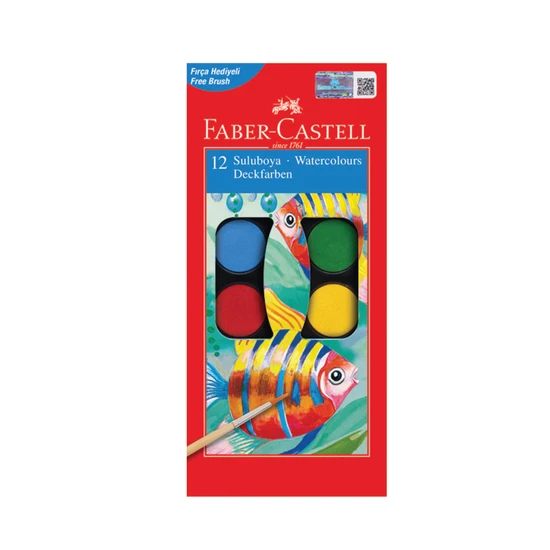 Faber-Castell Sulu boya 12 Renk Büyük Boy