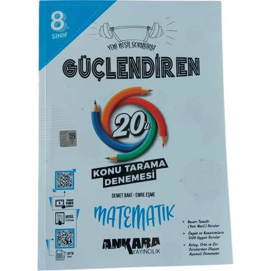 Ankara Yayıncılık 8. Sınıf Matematik Güçlendiren 20'li Deneme