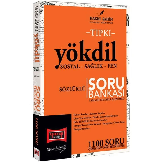 Yargı Yayınevi 2024 Tıpkı YÖKDİL Sosyal - Sağlık - Fen Sözlüklü Tamamı Detaylı Çözümlü Soru Bankası