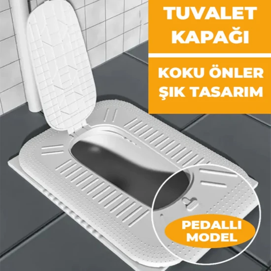 Selldey Alaturka Tuvalet Kapağı Koku Önleyici ve Basmalı Pedallı