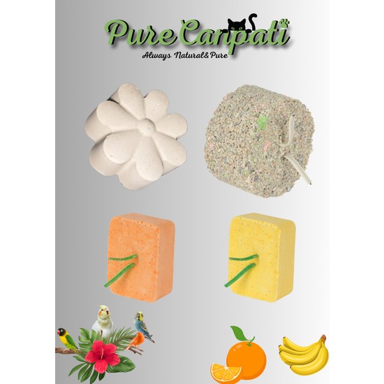 Purecanpati Premium Muhabbet,Kanarya,Paraket Kuşu Gaga Taşı Seti