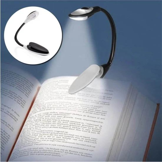 Sardıcı Pratik Kıskaçlı Bükülebilir LED Kitap Okuma Lambası Karışik Renk