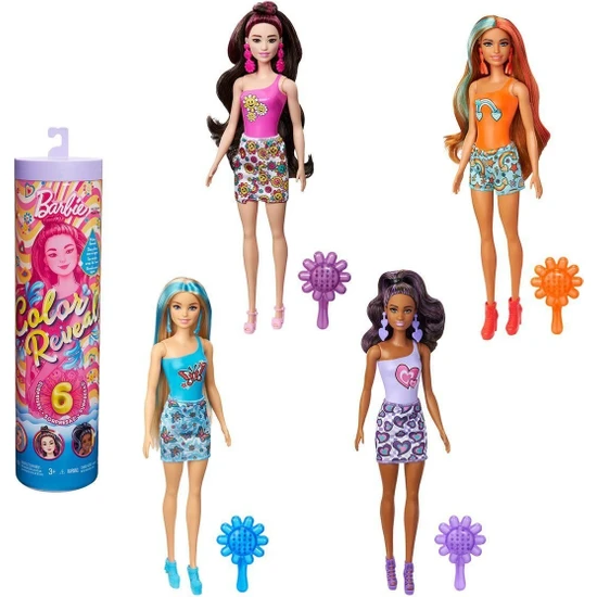 HRK06 Barbie Color Reveal Renk Değiştiren Sürpriz Barbie Gökkuşağı Serisi -1 Adet Fiyatıdır
