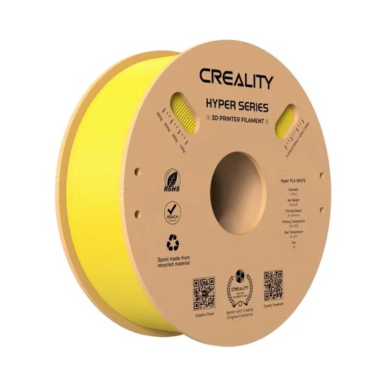 Creality 3D Hyper PLA Filament Sarı 1.75MM 1kg Yüksek Baskı Kalitesi ile Güçlü ve Dayanıklı