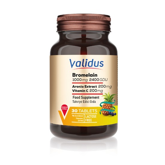 Validus Bromelain 1000 Mg 2400 Gdu + Aronya 30 Tablet Fiyatı
