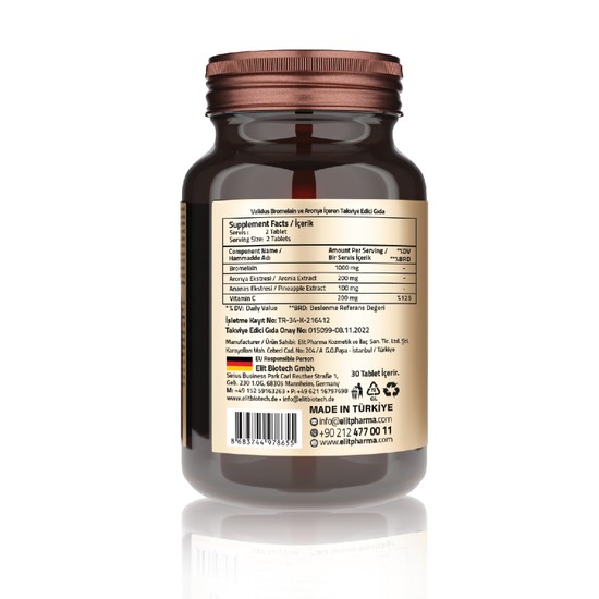 Validus Bromelain 1000 Mg 2400 Gdu + Aronya 30 Tablet Fiyatı