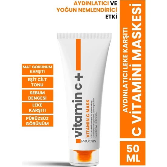 Procsın Aydınlatıcı C Vitamini Maskesi 50 ml
