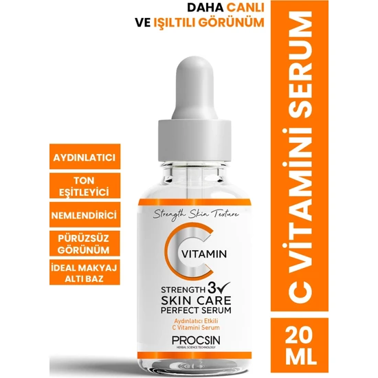 PROCSIN C Vitamini Aydınlatıcı ve Ton Eşitleyici Bakım Serumu 20ML