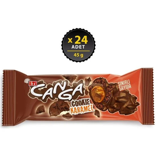 Eti Canga Cookie Karamel 45 G x 24 Adet