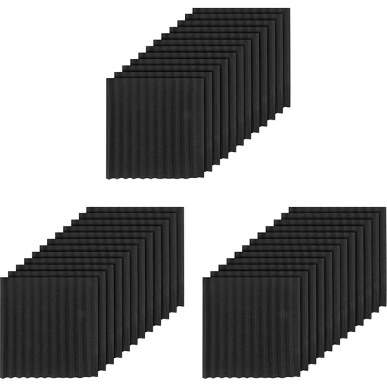 KingKuee 36 Adet Siyah Akustik Paneller Ses Yalıtımı Köpük Akustik Fayans Stüdyo Köpük Ses Takozları 2,5 x 30 x 30 cm (Yurt Dışından)