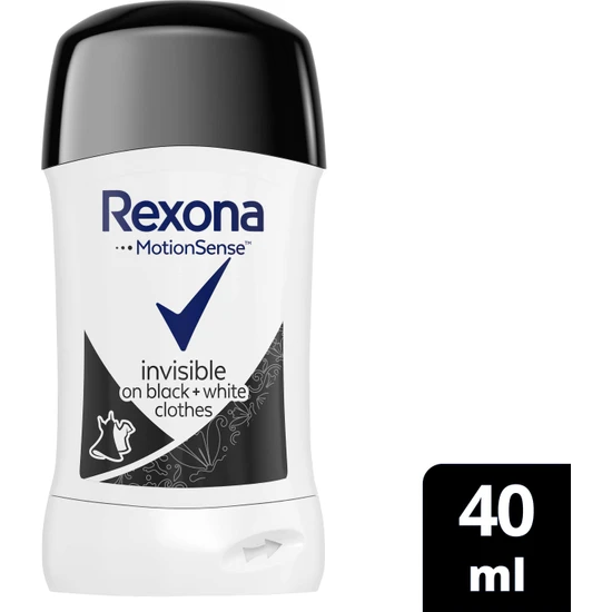 Rexona MotionSense Kadın Stick Deodorant Invisible On Black + White Clothes 40 ml