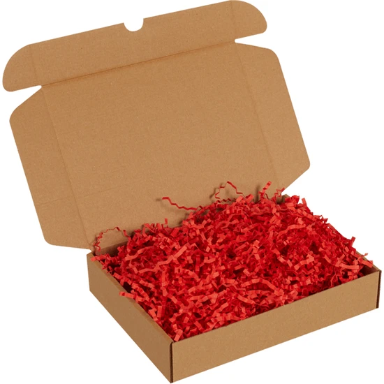Packanya Kırmızı Kırpık Kağıt ( Zigzag Kağıt ) - 1 kg