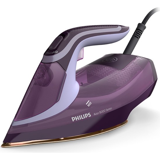 Philips 8000 Serisi Azur Buharlı Ütü, 3000W, SteamGlide Elite Taban, Otomatik Kapanma, 240 g Şok Buhar, Sıfır Yanık Garantisi, DST8021/30