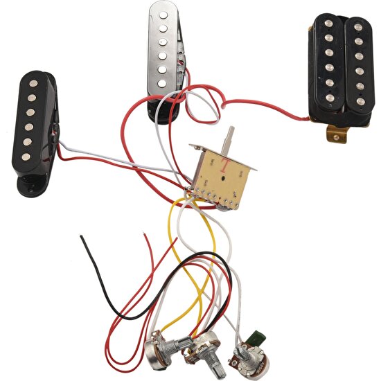 Praise6 St Elektro Gitar Pickup Kablo Demeti Kablolu 5 Yollu Anahtar 2T1V Siyah Için Kontrol Ssh Pikap (Yurt Dışından)