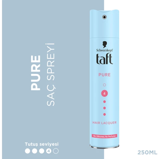 Taft Pure Silikonsuz & Parfümsüz Saç Spreyi 250 ml