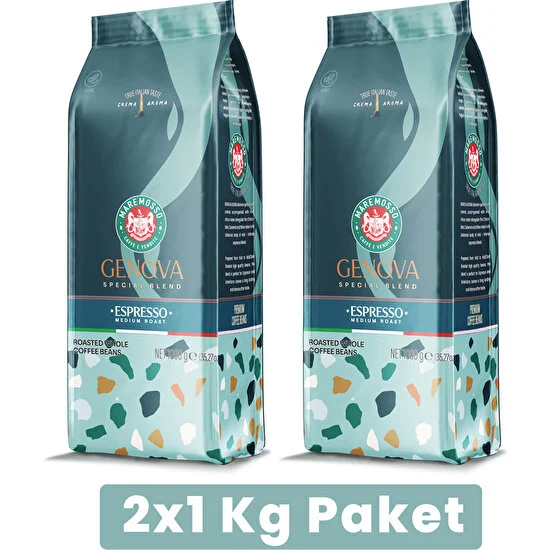 Espresso Genova Blend (ÇEKİRDEK VEYA ÖĞÜTÜLMÜŞ) Kahve 2X1 Kg Paket