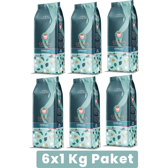 Espresso Genova Blend (ÇEKİRDEK VEYA ÖĞÜTÜLMÜŞ) Kahve 6X1 Kg Paket