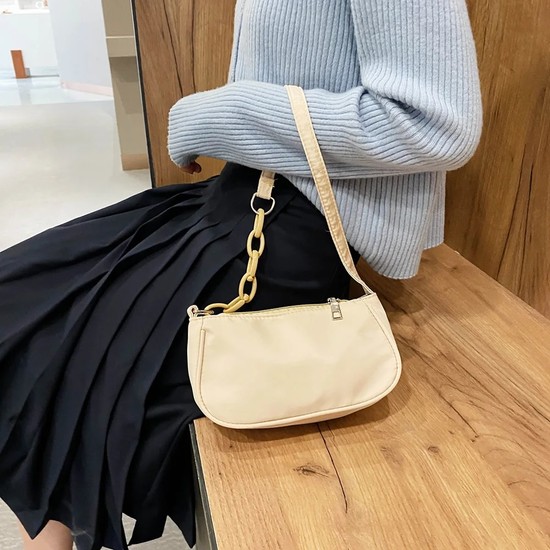 Qiuming Shop Koyu Haki Stili Retro Kadın Çantaları Rendy Fiyatı
