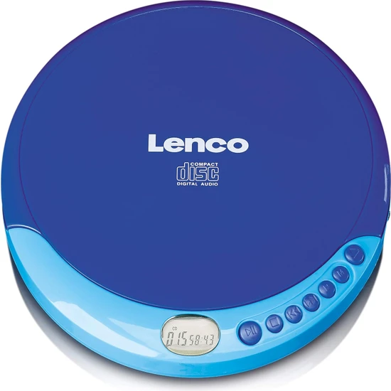 Lenco Taşınabilir CD Çalar Discman Şarj Özellikli Mavi