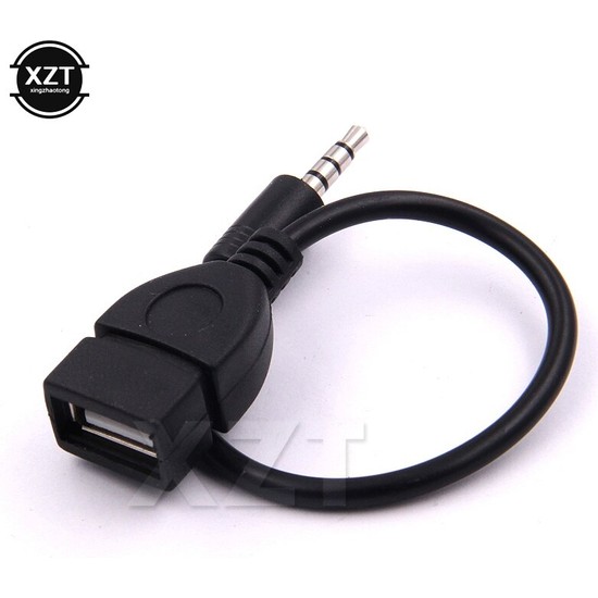 Aux naar Usb adapter Auto 3.5mm Man AUX Audio Plug naar USB 2.0 Vrouwelijke Converter Adapter