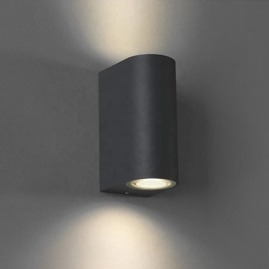 Bist Elektrik Bist Çift Yönlü Dekoratif Modern Siyah Duvar Aplik (2 Adet Ampul Dahil) - Beyaz Işık