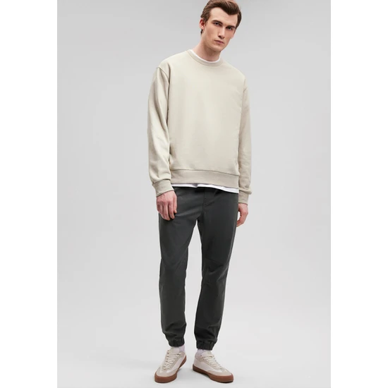 Mavi Bisiklet Yaka Kahverengi Basic Sweatshirt 0S10108-70187