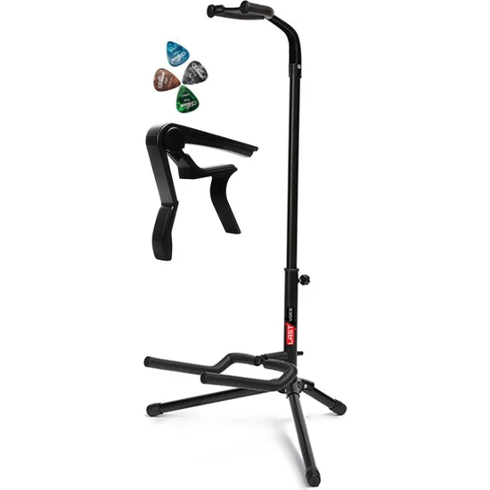 Lastvoice Gtr-01C Gitar Standı Sehpası + Capo + Pena Paketi