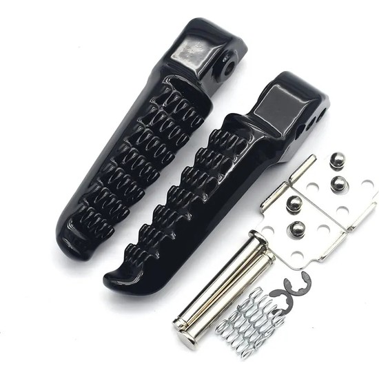 TCMT Black Aluminum Rear Footrests Foot Pegs – Fits Kawasaki ZX6R ZX636 1998-2023 & ZX10R 2004-2020 - View #4