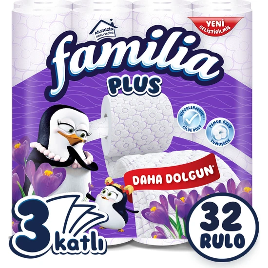 Familia Plus Parfümlü Tuvalet Kağıdı 32'li (Sihirli Çiçekler Kokulu)