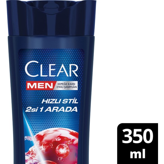 Clear Men Kepeğe Karşı Etkili Şampuan Hızlı Stil 2si 1 Arada 350 ml