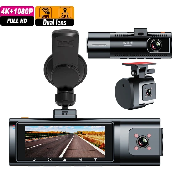 Wevolt Premium MB-5700 Quad Hd 4K Gps+Wifi+(Türkçe Uygulama) Araç Içi Kamera. Akıllı 4K Araç Kamerası.