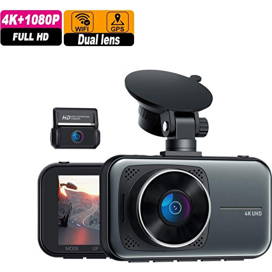 Wevolt Premium MB-5600 Quad Hd 4K Gps+Wifi+(Türkçe Uygulama) Araç Içi Kamera. Akıllı Araç Kamerası.