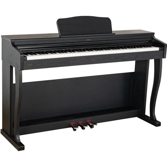 Valler PM40 Tuş Hassasiyetli USB Bağlantılı Dijital Piyano Siyah