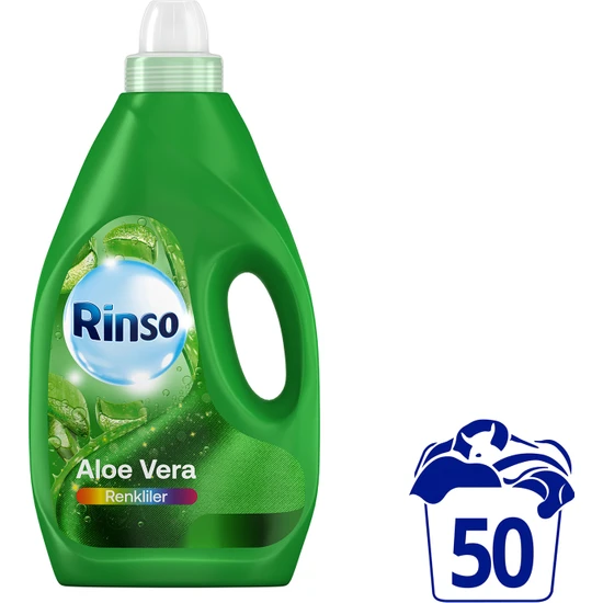 Rinso Sıvı Çamaşır Deterjanı Aloe Vera Renkliler İçin Komple Bakım Serisi 3L