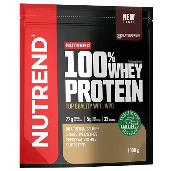 Nutrend 100% Whey Protein Çikolata Browni 1000 gr Kas Gelişimi İçin Uygun
