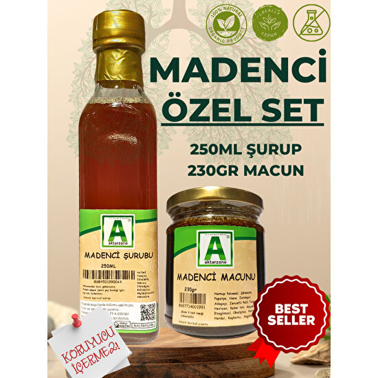 AKTARZANE Madenci Şurubu 250ML Madenci Macunu 230GR Avantajlı Ikili Set