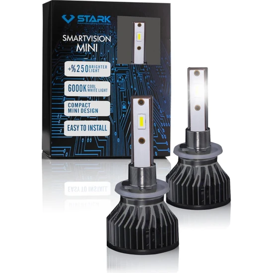 Stark Smart Vision Mini H27 LED Xenon Far Ampulü Kısa Tip Mini Slim Csp Şimşek Etkili