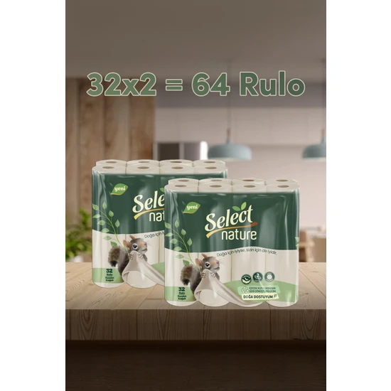 Select Nature Doğal ve Organik Tuvalet Kağıdı 2X32 Adet