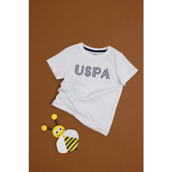 U.S. Polo Assn. Erkek Çocuk Beyaz Tişört Basic 50284813-VR013