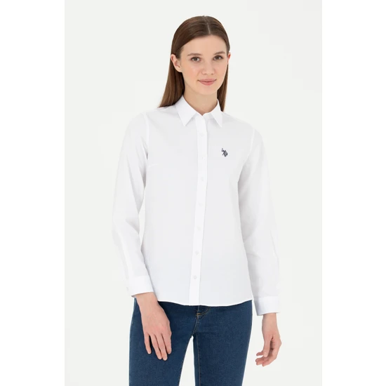 U.S. Polo Assn. Kadın Beyaz Gömlek Basic 50288851-VR013