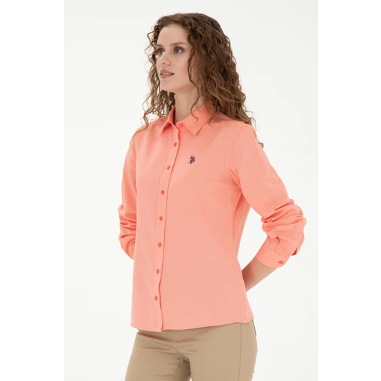 U.S. Polo Assn. Kadın Nar Çiçeği Gömlek Basic 50288851-VR039