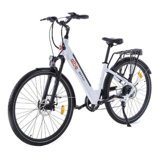 Alba Fold x Premium Katlanır Elektirkli Bisiklet Antresit Beyaz
